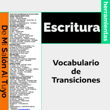 Preview of Vocabulario de Transiciones