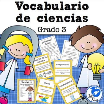 Preview of Vocabulario de ciencias Fusión Spanish 3rd Grade