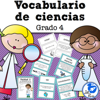 Preview of Vocabulario de ciencias Fusión Spanish 4th Grade