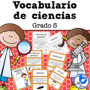 Preview of Vocabulario de ciencias Fusión Spanish 5th Grade