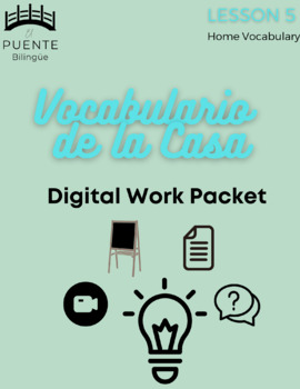 Preview of Vocabulario de la Casa -Packet- Beginners Spanish Lesson 5