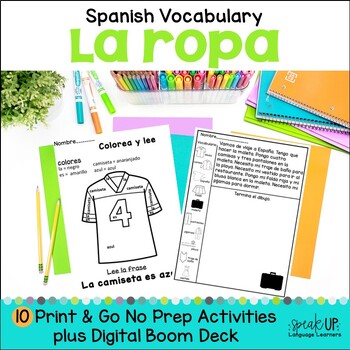 Muchas piezas de ropa.  Teaching spanish, Elementary spanish, Spanish  teaching resources