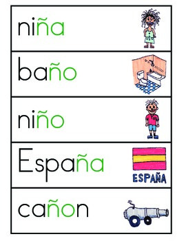 Vocabulario de la letra Ñ by ES ABC | Teachers Pay Teachers