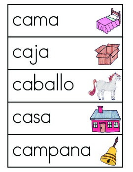 Vocabulario de la letra C by ES ABC | TPT