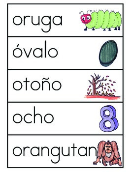 Vocabulario de la letra O by ES ABC | Teachers Pay Teachers