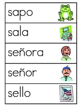 Vocabulario de la letra S by ES ABC | Teachers Pay Teachers