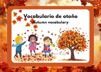 Preview of Vocabulario de otoño (Autumn vocabulary) 17 flashcards