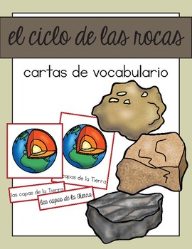 Preview of Vocabulario del ciclo de las rocas / Rock Cycle Vocab Matching Spanish