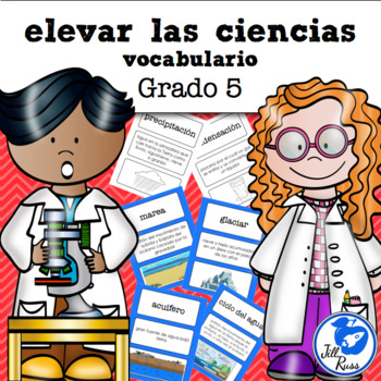 Preview of Vocabulario elevar las ciencias Spanish 5th Grade