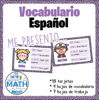 Preview of Vocabulario en Español - Me presento...