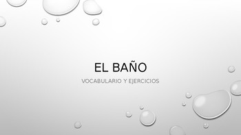 Preview of Vocabulario para enseñar las partes del baño en español