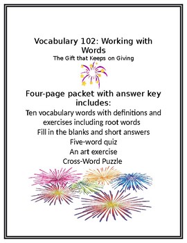 Preview of Vocabulary 102: Working with Words