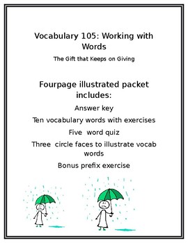 Preview of Vocabulary 105 Working with Words