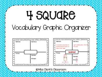 Preview of Vocabulary 4 Square