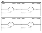 Vocabulary 4 Square Graphic Organizer - 4 on 1 Page FREE EDITABLE