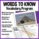Words to Know Vocabulary Program - Printables, Presentatio