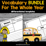 Vocabulary Activities BUNDLE - Differentiated Templates Fo