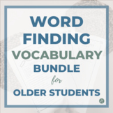 Vocabulary Activities BUNDLE word finding activities stude