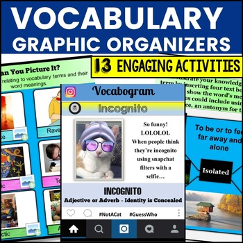 Preview of Vocabulary Activities Graphic Organizers Vocabulary Templates Google Slides