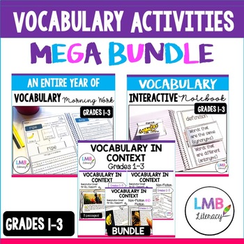Preview of Vocabulary Activities Bundle for Grades 1-3