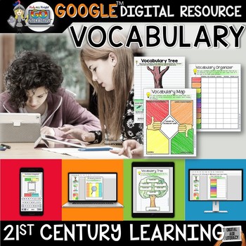 Preview of Vocabulary Activities Digital Notebook, Google Drive 