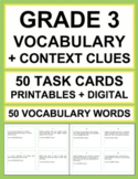 Vocabulary Activities | Distance Learning Task Cards and G