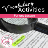Vocabulary Activities For Any Unit