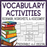 Vocabulary Activities For Struggling Readers | Printable a