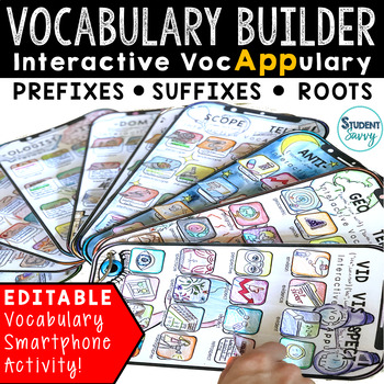 Preview of Vocabulary Activities - Interactive VocAPPulary™ (Prefixes and Suffixes, Root)