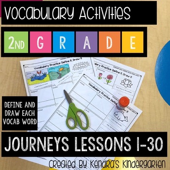 Preview of Vocabulary Activities: Journeys Second Grade