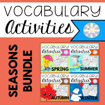 Preview of Vocabulary Activities - SEASONS BUNDLE