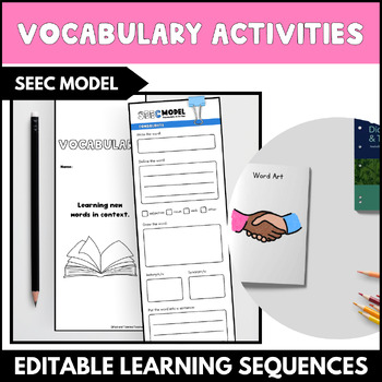 Preview of Vocabulary Activities | SEEC Model