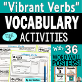 Vocabulary Activities - VIBRANT VERBS  with Word Wall Post