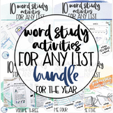 Vocabulary Activities Word Study for Any Word List--Grades