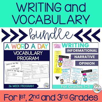 Preview of Word of the Day Vocabulary Program and Writing Prompts and Lessons Grades 1-3