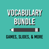 Vocabulary Activity Bundle | Printables, Slide Presentatio