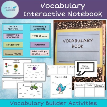 Preview of Vocabulary Activity Interactive Notebook