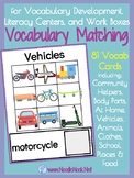 Vocabulary Activity- Match Word-Icon with Emergent Readers