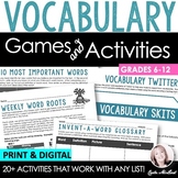 Vocabulary Games & Vocabulary Activities - Middle School &