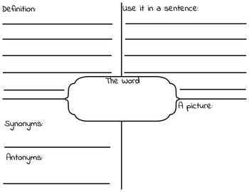 Preview of Vocabulary Activity Squares