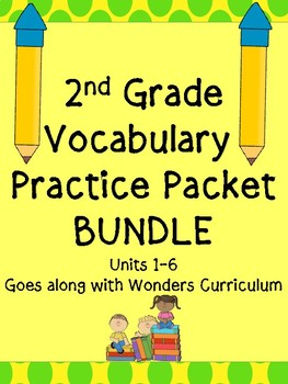 Preview of Vocabulary BUNDLE Units 1-6 Second Grade