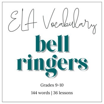 Preview of Vocabulary Bellringers for a Full Year | Includes strategies for engagement