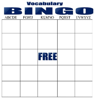 Vocabulary Bingo by Using Your Smarticles | Teachers Pay Teachers
