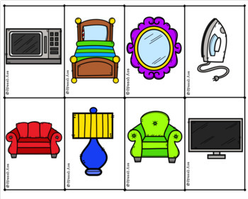 Household Objects Bingo Card