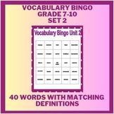 Vocabulary Bingo Set 2