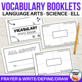 Vocabulary Booklet Template Mini Book Frayer Model Printab