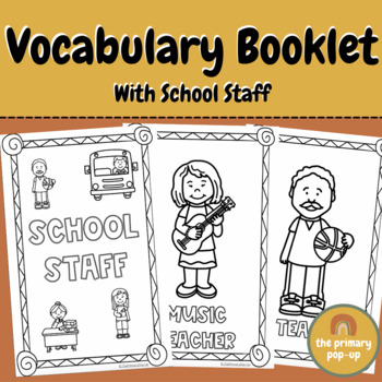 Preview of Vocabulary Booklet with School Staff Vocab
