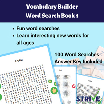 Preview of Vocabulary Builder 100 Word Search Book 1 For Test Prep ISEE/SSAT/ACT/SAT/GRE