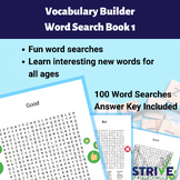 Vocabulary Builder 100 Word Search Book 1 For Test Prep IS