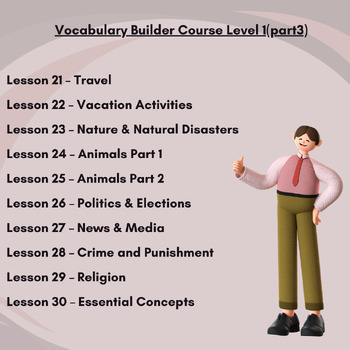 Preview of Vocabulary Builder Course Level1(part3)|Close Reading|Reading Toefl|ReadingIelts